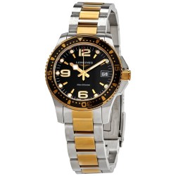 HydroConquest Quartz Black Dial Ladies Watch L3.340.3.56.7
