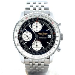 Pre-owned Breitling Navitimer Fighters Chronograph Automatic Chronometer Black Dial Men's Watch A13330