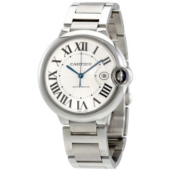 Pre-owned  Ballon Bleu de  Automatic Silver Dial Men's Watch