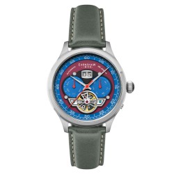 Baron Grand Date Calendar Open Heart Red Dial Men's Watch ES-8187-08