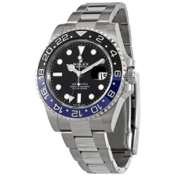 Pre-owned Rolex Gmt-Master Ii GMT Black Dial Men's Watch 126710BKBLSO