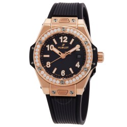 Big Bang Automatic Diamond Black Dial Ladies Watch 485.OX.1180.RX.1204