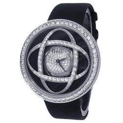 Pre-owned Piaget Limelight Jazz Party Quartz Diamond Black Dial Ladies Watch G0A35156