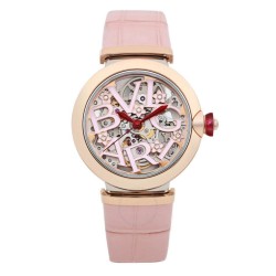 Pre-owned Bvlgari Lucea Sakura Automatic Pink Dial Ladies Watch 103108
