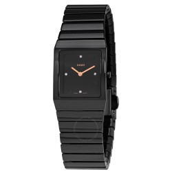 Ceramica Black Diamond Dial Ladies Ceramic Watch R21702722