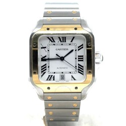 Pre-owned Cartier Santos Automatic Men's Watch W2SA0006