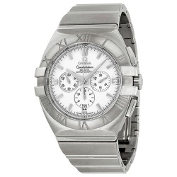 Pre-owned Omega Constellation Chronograph White Dial Men's Watch 15142000
