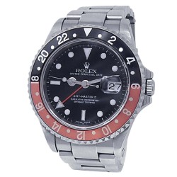 Pre-owned Rolex GMT-Master II Automatic Black Dial Men's Watch 16710 BKSO