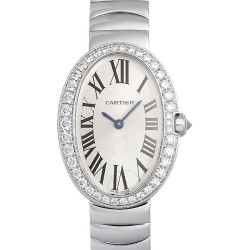 Pre-owned Cartier Cartier Baignoire Silvered with a sun-like finish Dial Ladies Watch WB520006