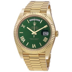 Day-Date 40 Green Dial Men's 18kt Yellow Gold Rolex President Watch M228238-0061