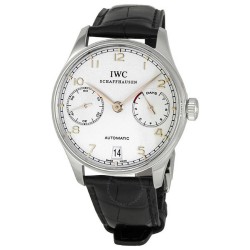 Pre-owned IWC Portuguese White Dial Men's Watch IW500114