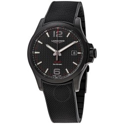 Conquest V.H.P. Perpetual Quartz Black Carbon Dial Men's Watch L3.726.2.66.9