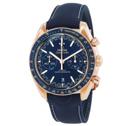 Pre-owned Omega Speedmaster Racing Chronograph Automatic 18kt Sedna Gold Blue Dial Men's Watch 329.53.44.51.03.001