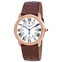 Pre-owned Cartier Ronde Solo Automatic Silver Dial Ladies Watch W2RN0008