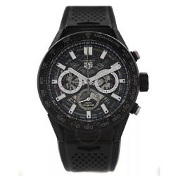 Pre-owned Tag Heuer Carrera Chronograph Skeleton Dial Men's Watch CBG2A91.FT6173