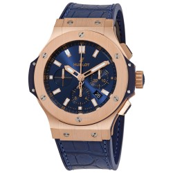 Big Bang 18kt Rose Gold Chronograph Automatic Blue Dial Men's Watch 301.PX.7180.LR