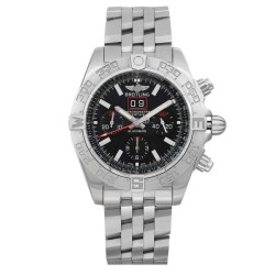 Pre-owned Breitling Breitling Chronomat Blackbird Chronograph Automatic Chronometer Black Dial Men's Watch A44360