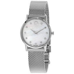 Museum Classic Quartz Diamond White Mother of Pearl Dial Ladies Watch 0607491