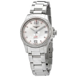 Conquest V.H.P. Quartz Diamond White Mother of Pearl Dial Ladies Watch L3.316.0.87.6