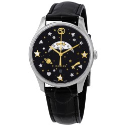 G-Timeless Black Diamonds Dial Ladies Moonphase Watch YA1264091