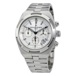 Pre-owned Vacheron Constantin Overseas Chronograph Silver Dial Men's Watch 5500V/110A-B075