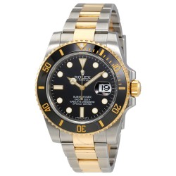 Pre-owned Rolex Submariner Black Dial 40mm Steel and 18kt Gold Men's Watch 116613BKSO