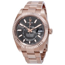 Sky-Dweller Dark Rhodium Automatic Men's 18kt Everrose Gold Oyster Watch 326935DRSO