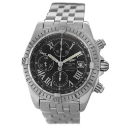 Pre-owned Breitling Chronomat Evolution Chronograph Automatic Chronometer Black Dial Men's Watch A13356