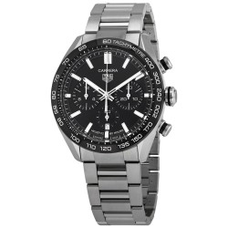 Pre-owned Tag Heuer Carrera Chronograph Automatic Black Dial Men's Watch CBN2A1B.BA0643