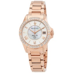 Marine Star Quartz Diamond White Mother of Pearl Dial Ladies Watch 98R295