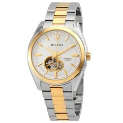 Open Box - Bulova Surveyor Automatic Silver Dial Two-tone Men's Watch 98A284