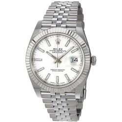 Datejust 41 White Dial Automatic Men's Watch 126334WSJ