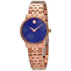 Museum Quartz Blue Mother of Pearl Dial Ladies Watch 0607354