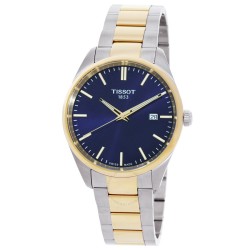 PR 100 Quartz Blue Dial Two-Tone Men's Watch T1504102204100