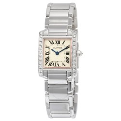 Tank Francaise 18kt White Gold Diamond Ladies Watch WE1002S3