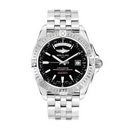 Pre-owned Breitling Galactic Automatic Chronometer Black Dial Men's Watch A453201A/BG10