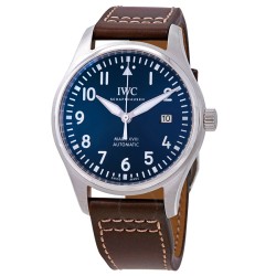 Pre-owned IWC Pilot Mark XVIII Petit Prince Automatic Blue Dial Men's Watch IW327010