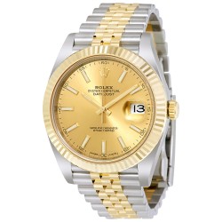 Datejust Champagne Dial Steel and 18K Yellow Gold Jubilee Men's Watch 126333CSJ
