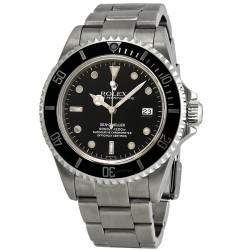 Pre-owned Rolex Sea Dweller Black Dial Stainless Steel Men's Watch 16600BKSO