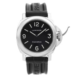 Pre-owned Panerai Panerai Luminor Hand Wind Black Dial Men's Watch PAM00002