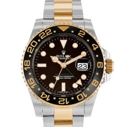 Pre-owned Rolex GMT-Master II GMT Automatic Chronometer Black Dial Men's Watch 116713LN