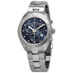 T-Classic Chronograph Diamond Blue Dial Ladies Watch T101.917.11.046.00