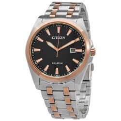 Peyten Eco-Drive Black Dial Two-tone Men's Watch BM7536-53X