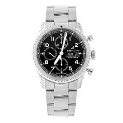 Pre-owned Breitling Navitimer 8 Chronograph Automatic Chronometer Black Dial Men's Watch A13314101B1A1