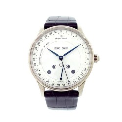 Pre-owned Jaquet Droz Les Lunes Hommage Geneve 1784 Automatic White Dial Men's Watch J0126