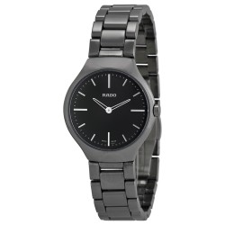 True Thinline Black Dial Gunmetal Ceramic Ladies Watch R27956152