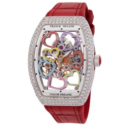 Vanguard Heart Skeleton Hand Wind Diamond Ladies Watch V 35 S6 SQT HEART D COL DR AC RG AC