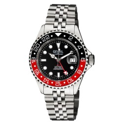 Wall Street GMT Black Dial Coke Bezel Men's Watch 4954B