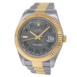 Pre-owned Rolex Datejust II Automatic Chronometer Grey Dial Men's Watch 116333 GYRO