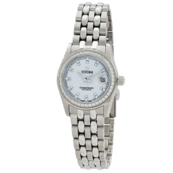 Cosmo Automatic White Dial Ladies Watch 729 S-DB-307